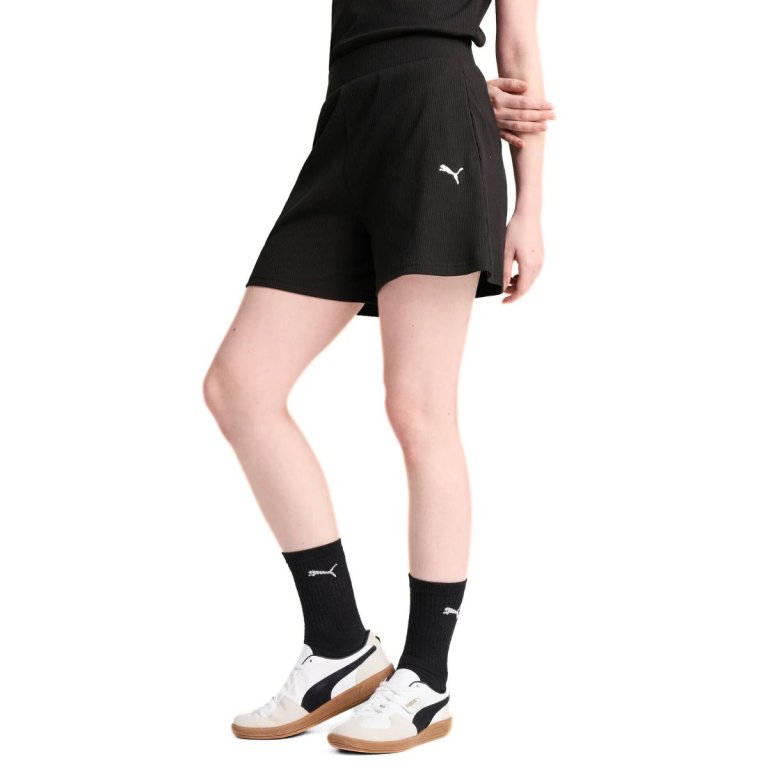 Шорти Puma ESS Elevated High-Rise Rib шорти 5 W - чорні