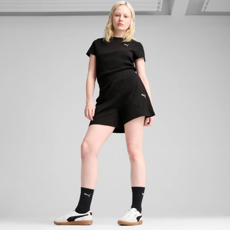 Шорти Puma ESS Elevated High-Rise Rib шорти 5 W - чорні