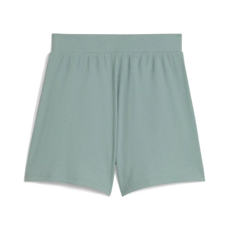 Шорти Puma ESS Elevated High-Rise Rib Shorts 5 W - зелені