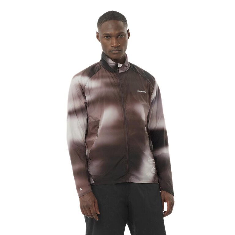 Куртка Salomon SHKout Fly Jkt GFX M - коричнево/біла