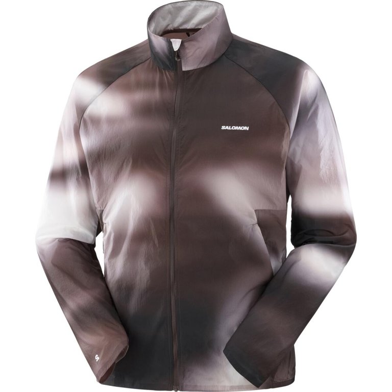 Куртка Salomon SHKout Fly Jkt GFX M - коричнево/біла