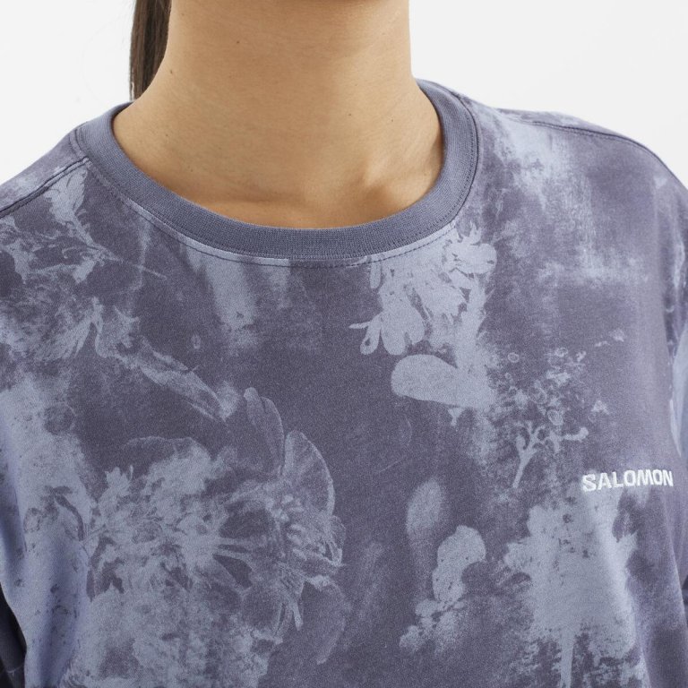 Футболка Salomon Canopy Short Tee W - синя