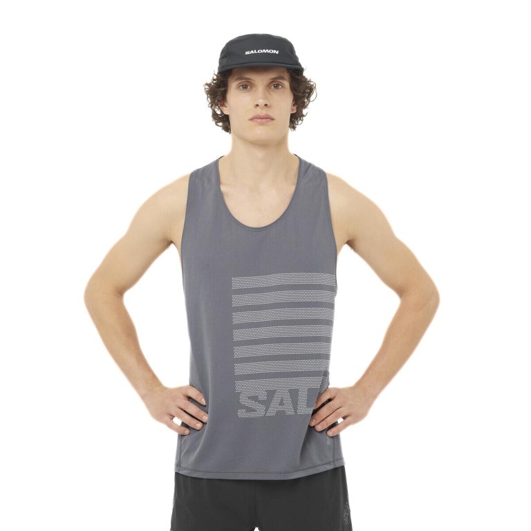 Майка Salomon Sense Aero Singlet GFX M - сіра