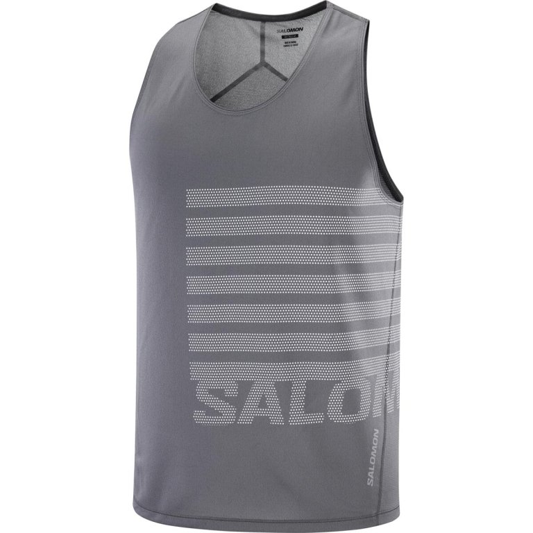 Майка Salomon Sense Aero Singlet GFX M - сіра