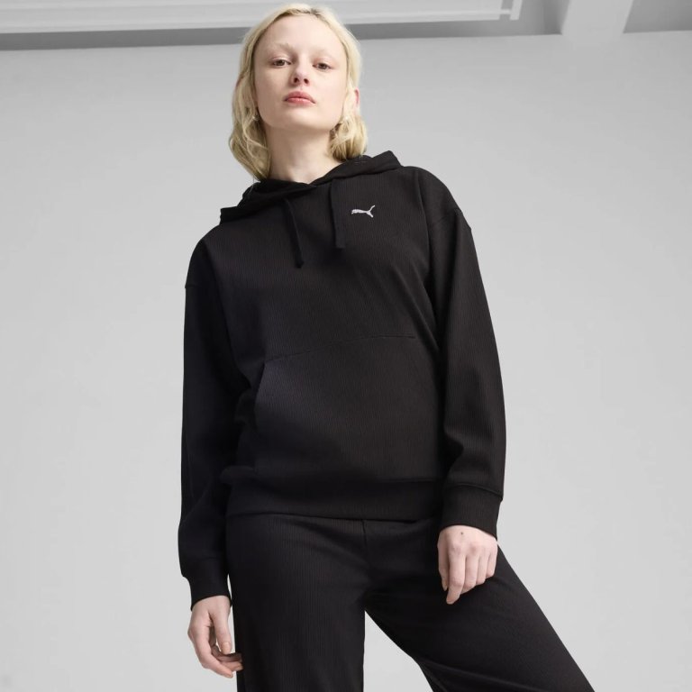 Худі Puma Ess Elevated Comfort Rib Hoodie W - чорне