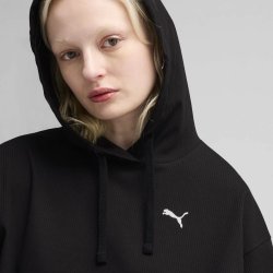 Худі Puma Ess Elevated Comfort Rib Hoodie W - чорне