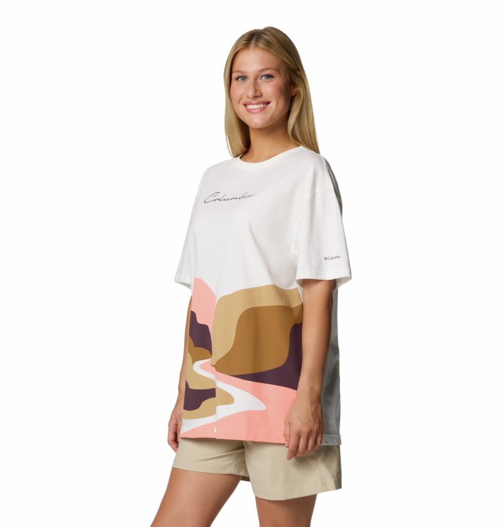 Футболка Columbia Rolling Bend™ Graphic Oversized Tee W - біло/бежева
