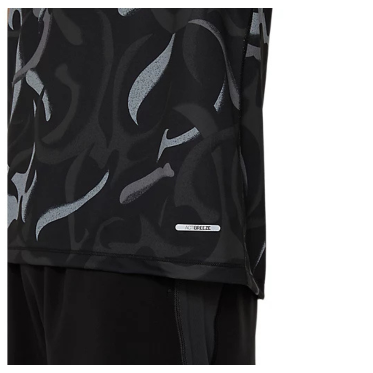 Футболка Asics Road All Over Print SS Top M - чорна