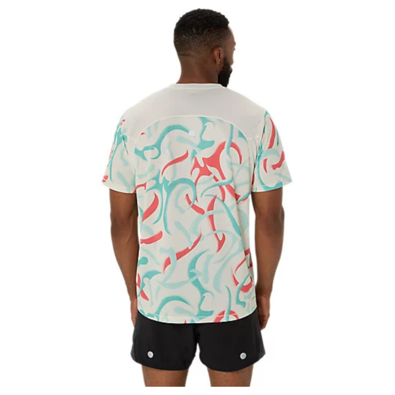 Футболка Asics Road All Over Print SS Top M - бежева
