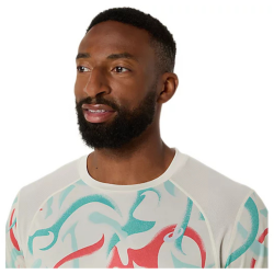 Футболка Asics Road All Over Print SS Top M - бежева