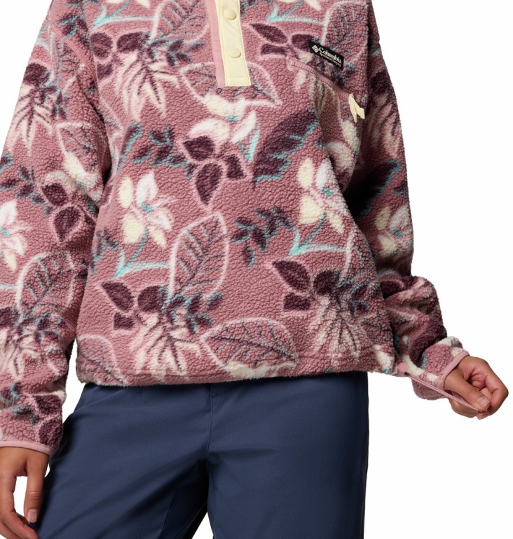 Кофта Columbia Helvetia™ II Printed Cropped Half Snap W - рожево/фіолетова