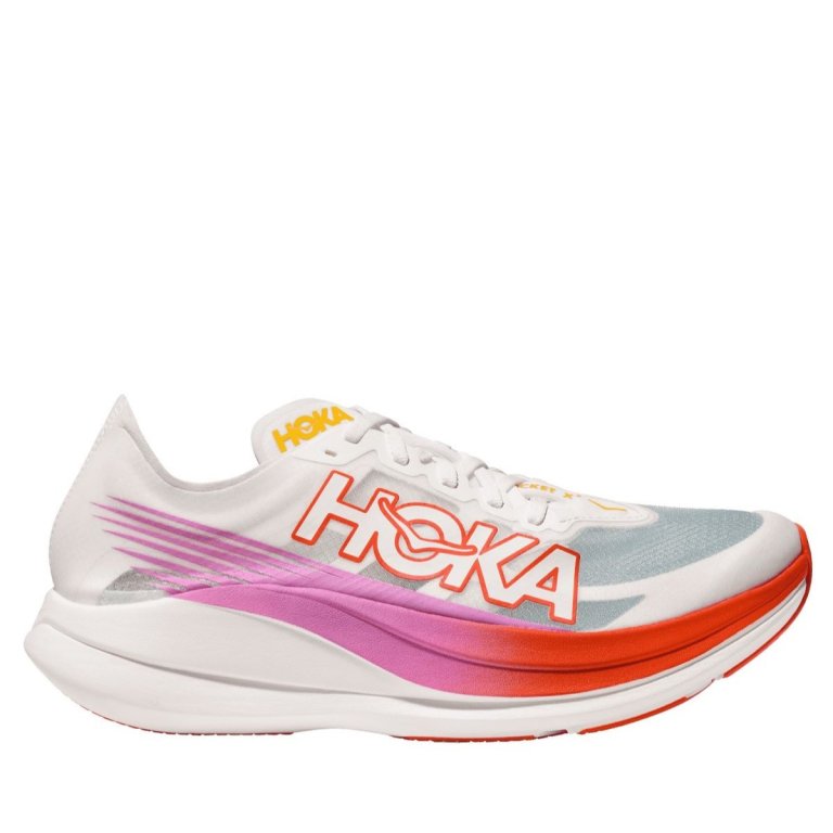 Кросівки Hoka Rocket X 2 - біло/рожево/червоні