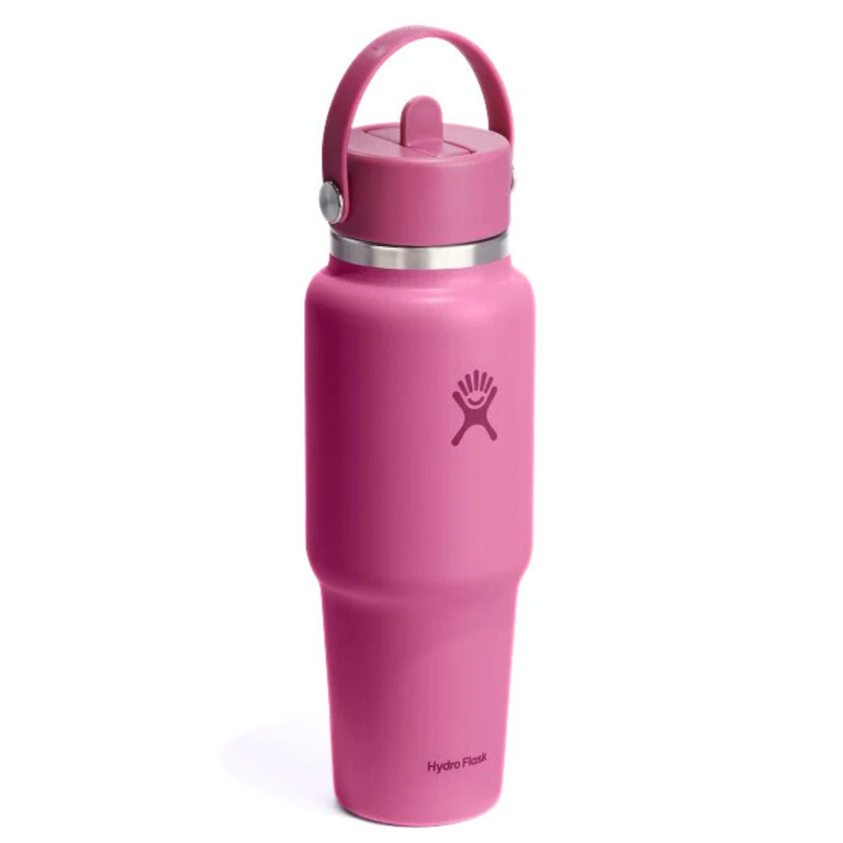 Термос Hydro Flask 32 унції (946 мл) Wide Flex Straw Travel Bottle - рожева