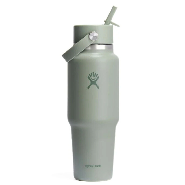 Термос Hydro Flask 32 унції (946 мл) Wide Flex Straw Travel Bottle - зелений