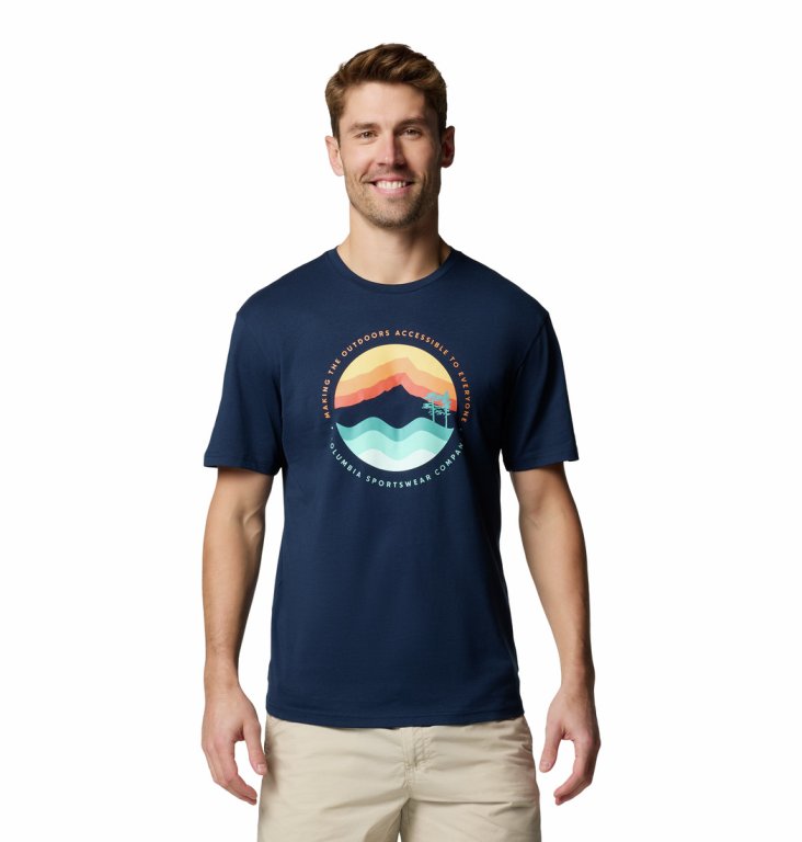 Футболка Columbia Path Lake™ Graphic Tee II M - синя