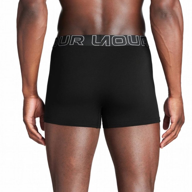 Труси Under Armour Performance Cotton 3In 3Pk Boxer Briefs M - чорні