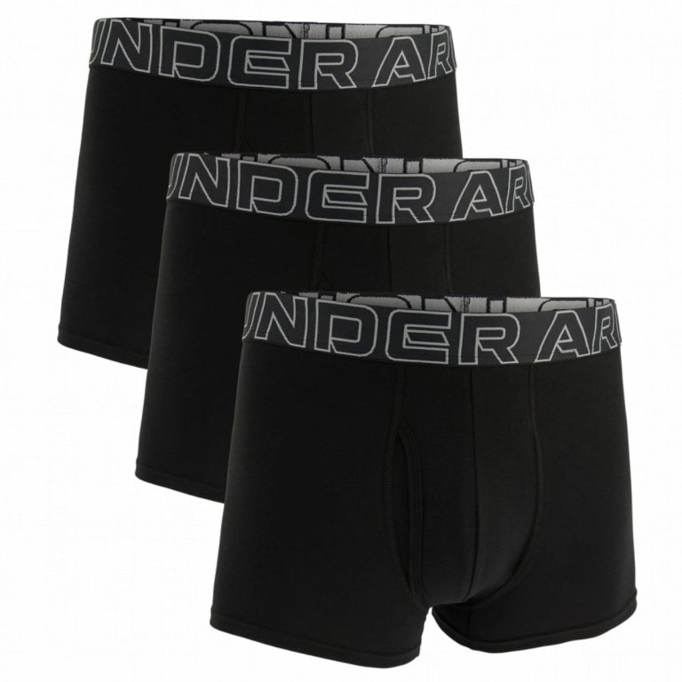 Труси Under Armour Performance Cotton 3In 3Pk Boxer Briefs M - чорні