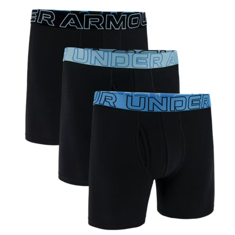 Труси Under Armour Performance Cotton 6In 3Pk Boxer Briefs M - чорні