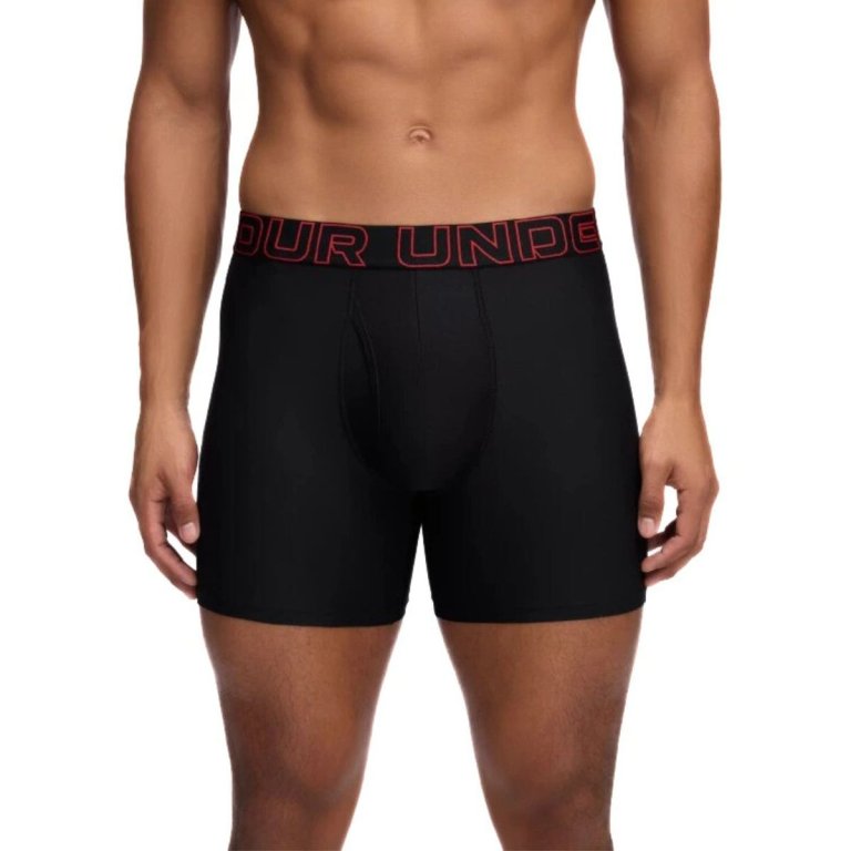 Труси Under Armour Performance Tech 6In 3Pk Boxer Briefs M - чорні