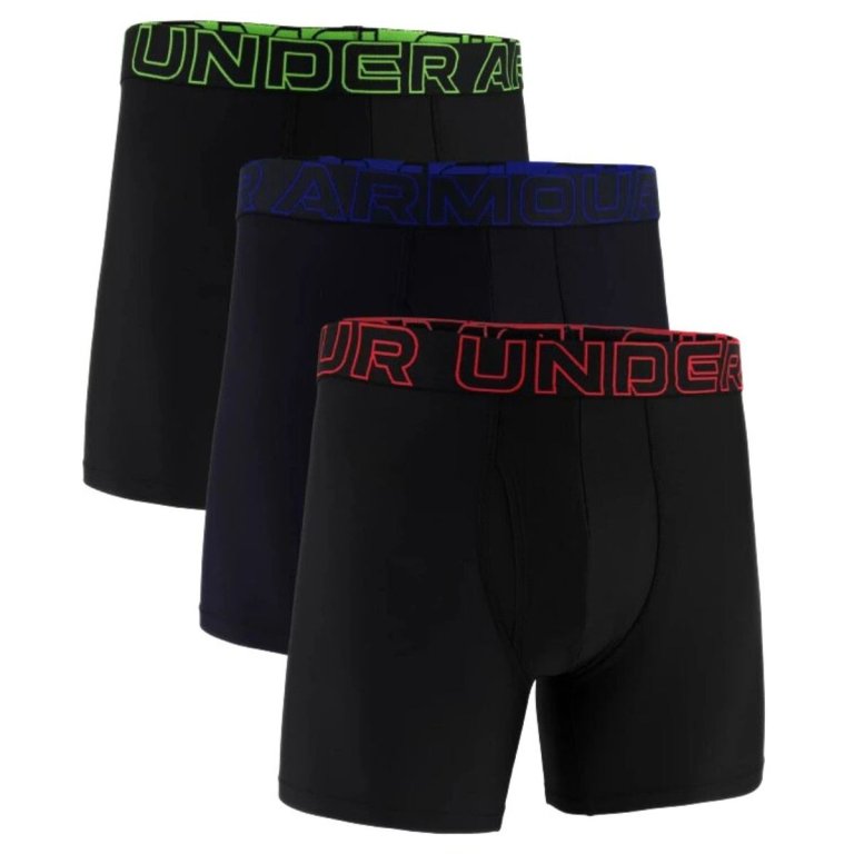 Труси Under Armour Performance Tech 6In 3Pk Boxer Briefs M - чорні