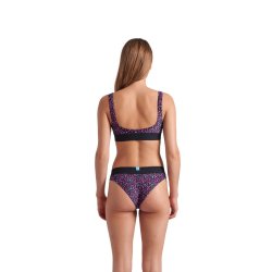 Plavky Arena Monogram Elastic Bikini Brallette W - černá/fialová/modrá