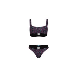 Plavky Arena Monogram Elastic Bikini Brallette W - černá/fialová/modrá
