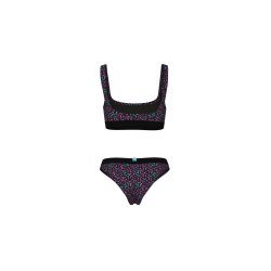 Plavky Arena Monogram Elastic Bikini Brallette W - černá/fialová/modrá