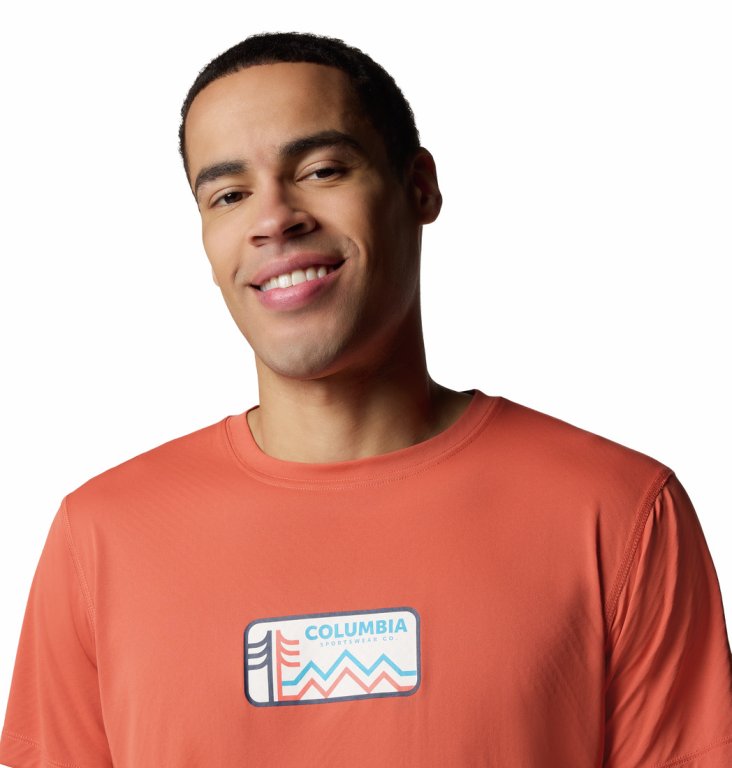 Футболка Columbia Zero Rules™ Light SS Graphic Crew M - помаранчева