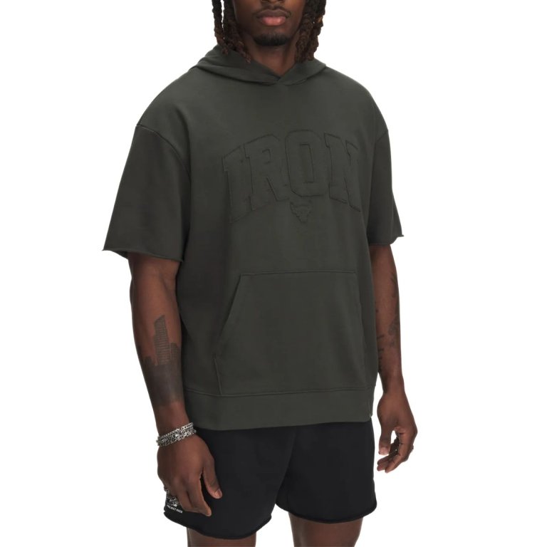 Худі UA Project Rock SS Terry Hoodie M - зелене