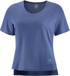 Tričko Salomon ELEVATE AERO TEE W - modrá