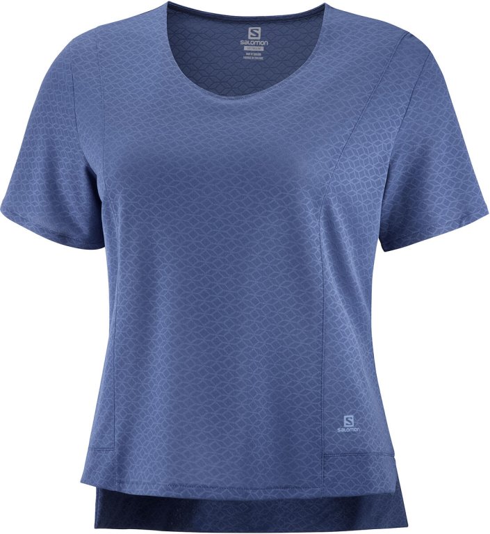 Tričko Salomon ELEVATE AERO TEE W - modrá