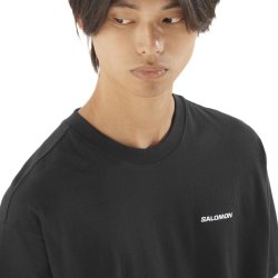 Футболка Salomon Chest Logo Relaxed Tee M - чорна