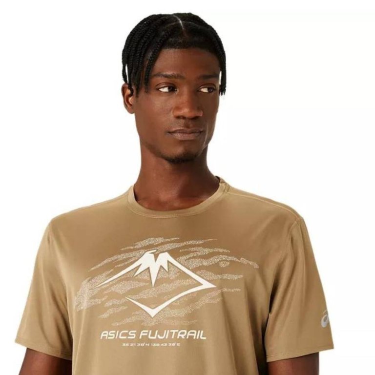 Футболка Asics Fujitrail Logo SS Top M - сіра