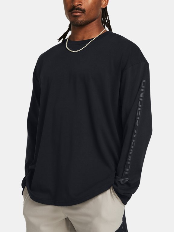 Футболка Under Armour HW Tonal Wordmark LS Man Black