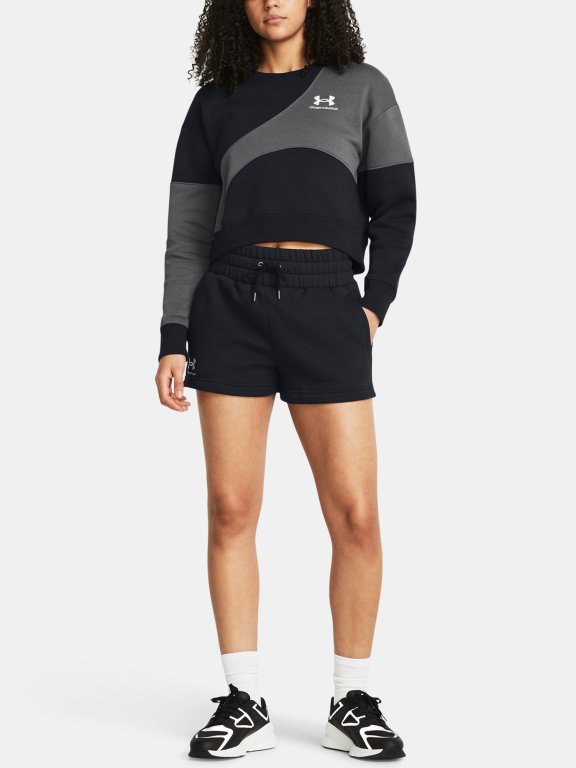 Kraťasy Under Armour Icon Fleece Boxer Shorts Wmn Black