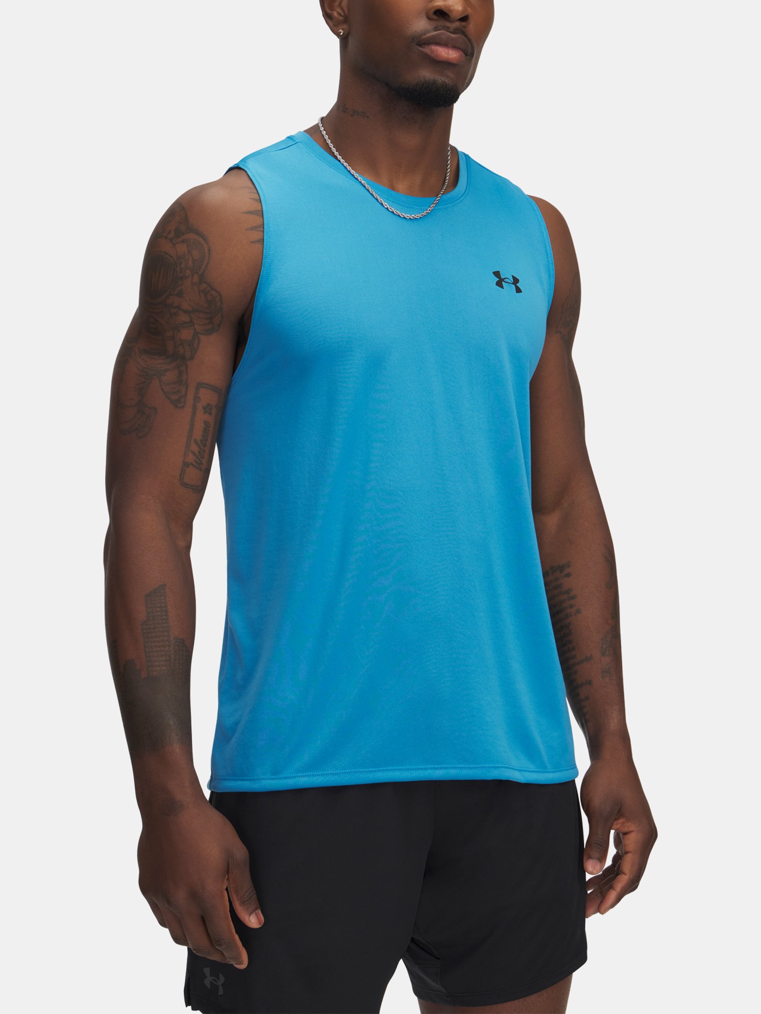 Under Armour Pánské tílko Under Armour Tech Tank Man 1382795-452 - blue ...