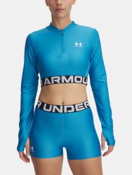 Футболка Under Armour Heatgear Rib 1/4 Zip LS Wmn Blue
