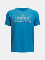 Футболка Under Armour Tech Split Wordmark SS Jr Blue