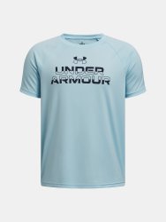 Футболка Under Armour Tech Split Wordmark SS Jr Blue