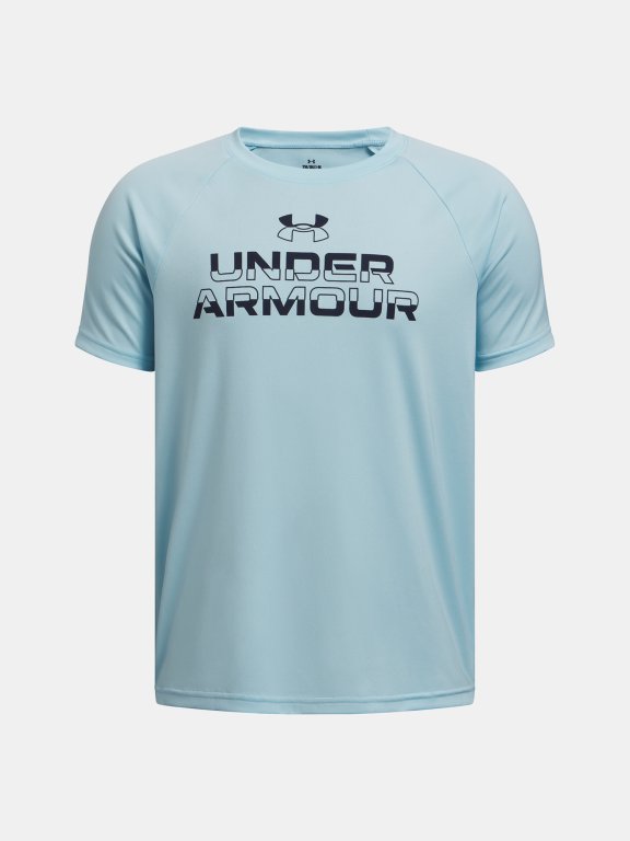 Футболка Under Armour Tech Split Wordmark SS Jr Blue