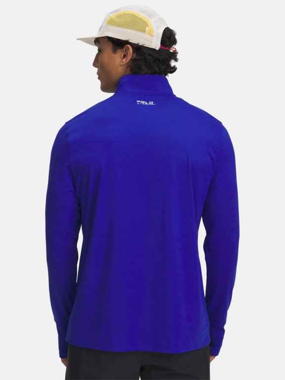 Футболка Under Armour Trail Run Quarter Zip синя