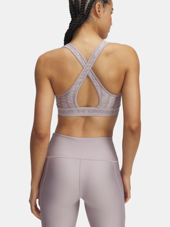 Бюстгальтер Under Armour Crossback Mid Print Wmn Grey