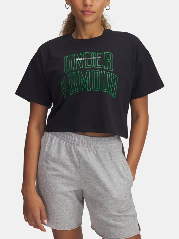 Футболка Under Armour Varsity Mix Hss Crop Wmn Black