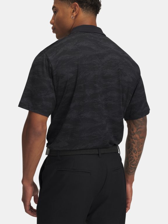 Футболка Under Armour Drive Chill Printed Polo Man чорна