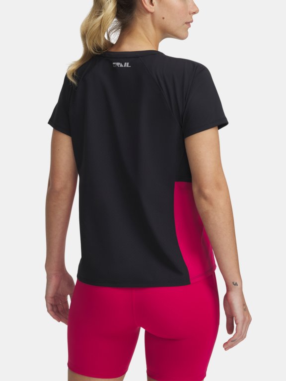 Футболка Under Armour Trail Run Zip SS Wmn Black