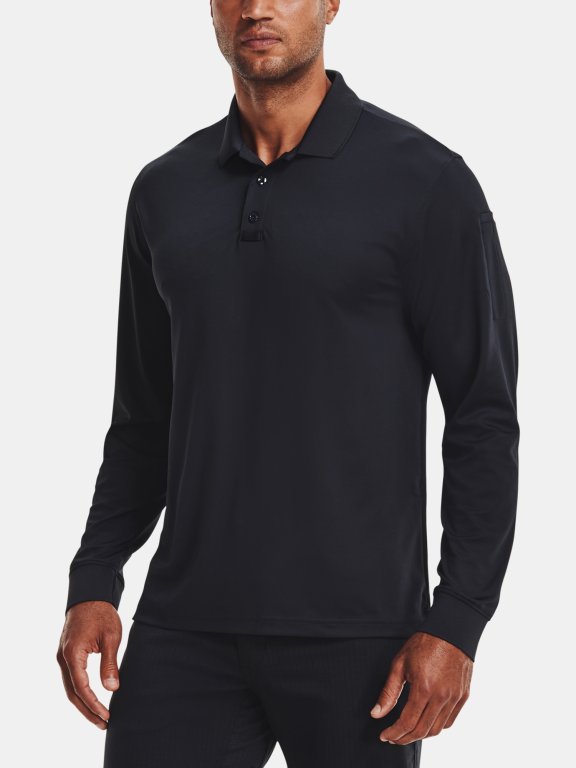 Футболка Under Armour Tac Performance Polo LS 2.0 Man Blue