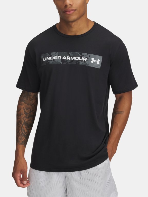Футболка Under Armour Camo Chest Stripe SS Man Black
