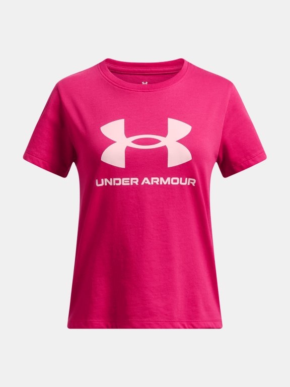 Футболка Under Armour Big Logo SS Jr Pink