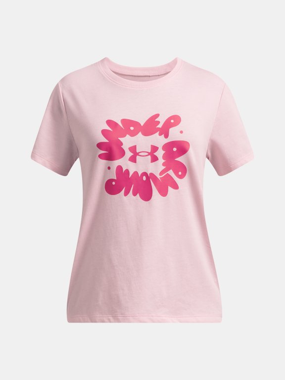 Футболка Under Armour Bubble Wordmark SS Jr Pink