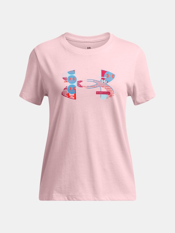 Футболка Under Armour Big Logo Fill SS Jr Pink